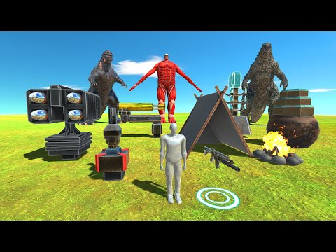 Build Barracks With Modern Equipment To Fight Godzilla,Titan,Gojira - Animal Revolt Battle Simulator