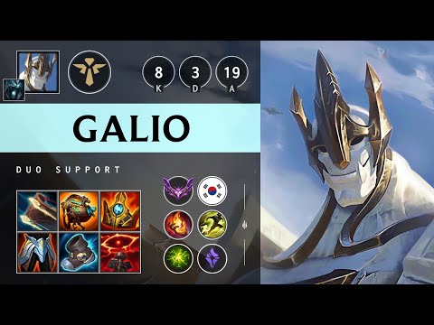 Galio Support vs Rakan - KR Master Patch 25.07
