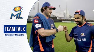 Team talk with Rohit and Mitch | टीम की बातचीत में मिच और रोहित | Dream11 IPL 2020