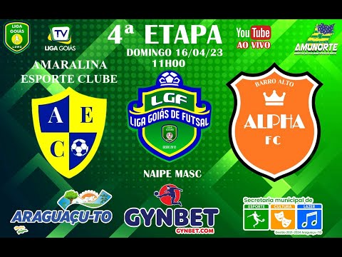 LIGA GOIÁS DE FUTSAL GYNBET.COM – AMARALINA EC X ALPHA BARRO ALTO