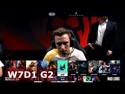 Schalke 04 vs Mad Lions | Week 7 Day 1 S10 LEC Spring 2020 | S04 vs MAD W7D1