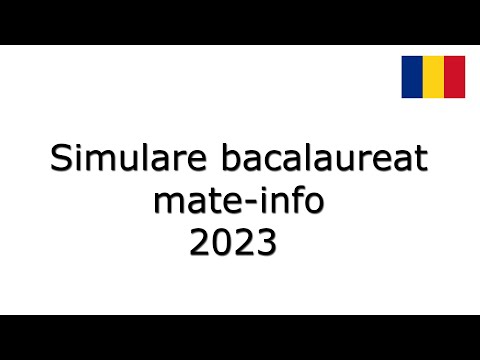 Simulare bacalaureat mate-info martie 2023