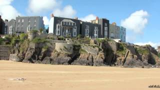 Walk along Tenby Beach in Pembrokeshire Wales 04