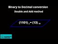 Binary To Decimal Conversion Using Double And Add Method In Hindi Shorttrick Veryeasy Indian