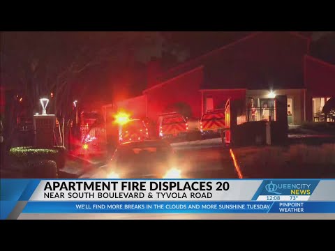 Apartment building severely damaged in south Charlotte fire, 40 people displaced officials say