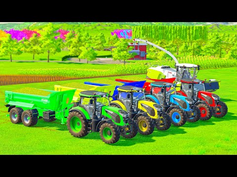 CUT SUNFLOWERS AND MAKE CHAFF WITH FORAGE HARVESTERS ,TRACTOR - Farming Simulator 22