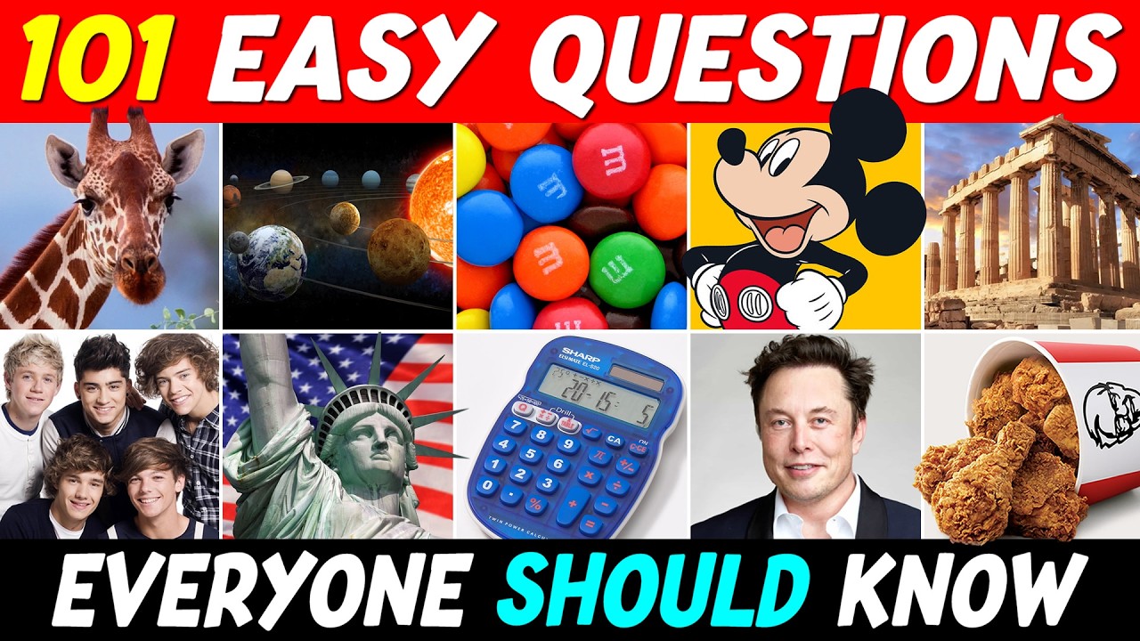 101 EASY Questions Everyone Should Know! 🧠 General Knowledge Trivia Quiz