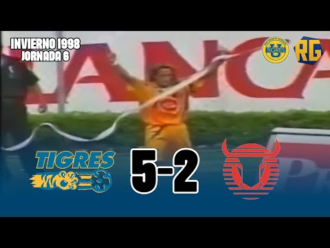 TIGRES 5-2 TOROS NEZA | J6 Invierno 1998 | GOLES de DIABLO NUÑEZ, LUIS HERNANDEZ y DEL OLMO