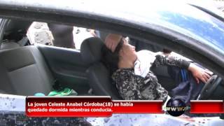 preview picture of video 'Accidente de transito en Ruta Prov. Nº1 - Conductora se duerme y choca'