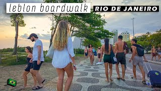 🇧🇷 Walking on Leblon Beach Boardwalk — Rio de Janeiro, Brazil — 2025 【 4K UHD 】