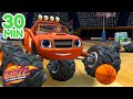 Blaze Plays Sports 🏀 w/ Crusher & Zeg! | 30 Minute Compilation | Blaze and the Monster Machines