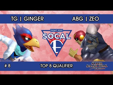 Fight For SoCal 8 - TG | Ginger (Falco) VS ABG | Zeo (Captain Falcon) - SSBM - Lsrs. Top 8 Qualifier