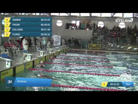 Serie 1 dei 50 Dorso  Assoluti Femmine Master - Campionati Regionali Master 2015 VENETO e FRIULI VG