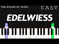 Edelweiss from “The Sound Of Music” | EASY Piano Tutorial