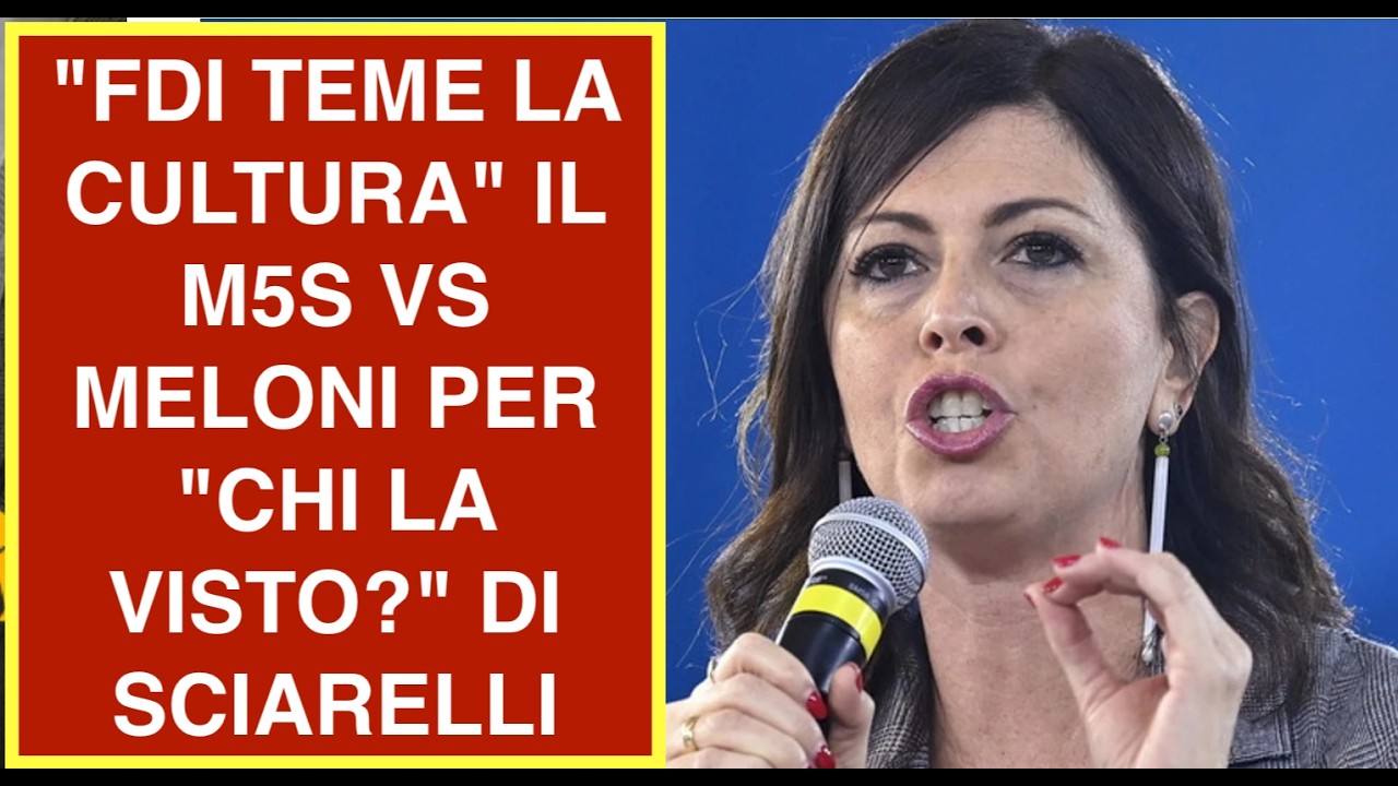 "FDI TEME LA CULTURA" IL M5S VS MELONI PER "CHI LA VISTO?" DI SCIARELLI