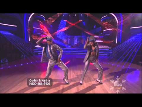 Karina Smirnoff and Corbin Bleu dancing Freestyle on DWTS 11 25 13