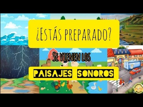 🌊🏙️⛈️ RECONOCIMIENTO audiovisual de PAISAJES SONOROS⛈️🏙️🌊 | Juego para 🎈PREESCOLAR y ✏️PRIMER CICLO