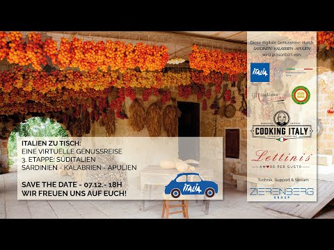 Italien zu Tisch: eine virtuelle Genussreise: Süditalien  Apulien, Kalabrien, Sardinien