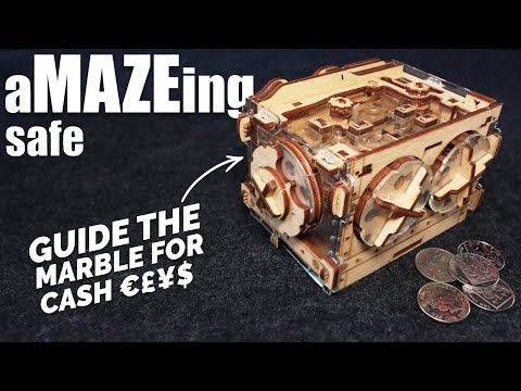 SOLVED the aMAZEing Safe Escape Room Puzzle Marble Run Moneybox from IDVenture