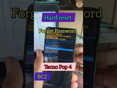 Hard Reset TECNO POP 4  Factory reset tecno BC2 + Fix no command 2025 How To hard reset TECNO  POP4