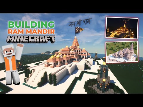 Unbelievable: Building RAM MANDIR in Minecraft || Minecraft Live || ROAD TO 1K #minecraft