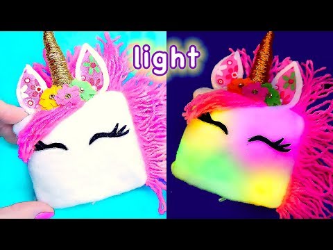 DIY MINI UNICORN LIGHT PILLOW! NO SEW! Amazing Unicorn DIYs! Idea by Innova Crafts Video