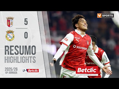 Resumo: Braga 5-0 Alverca (Liga 25/26 #19)