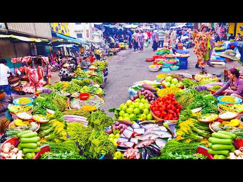 World’s Most Colorful Market Life – Incredible Cambodian Food Scenes