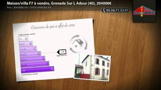 preview picture of video 'Maison/villa F7 à vendre, Grenade Sur L Adour (40), 204000€'