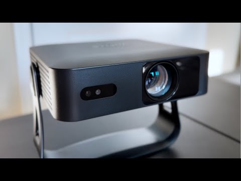 【Officially-Licensed APP & Native 1080P】Thinnest 1.81" Smart Mini Projector with WiFi and Bluetooth, Auto Focus & Keystone Portable Outdoor Projector, VOPLLS 4K Support Home Movie Projector video review thumbnail