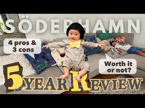 IKEA Soderhamn sofa couch family review: AFTER 5 YEARS with baby/toddler Kids. Worth it?