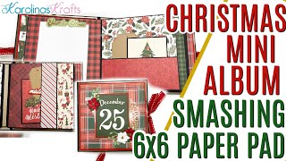 Christmas Mini Album Design Project Share, Xmas Photo Mini Album using entire 6x6 Paper Pad