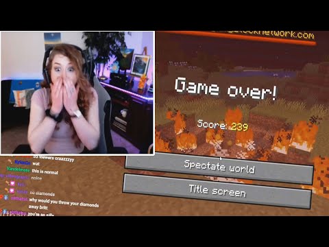 I trolled a GIRL STREAMER that's NEVER DIED on Hardcore Minecraft...
