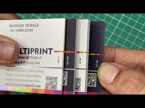Visiting Cards Paper Types Variety Available At Multiprint