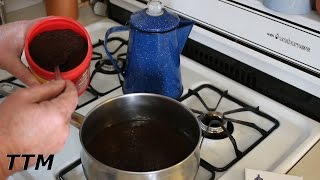 How to Make Coffee without a Coffee Maker~Stovetop Cowboy Coffee in a Sauce Pan