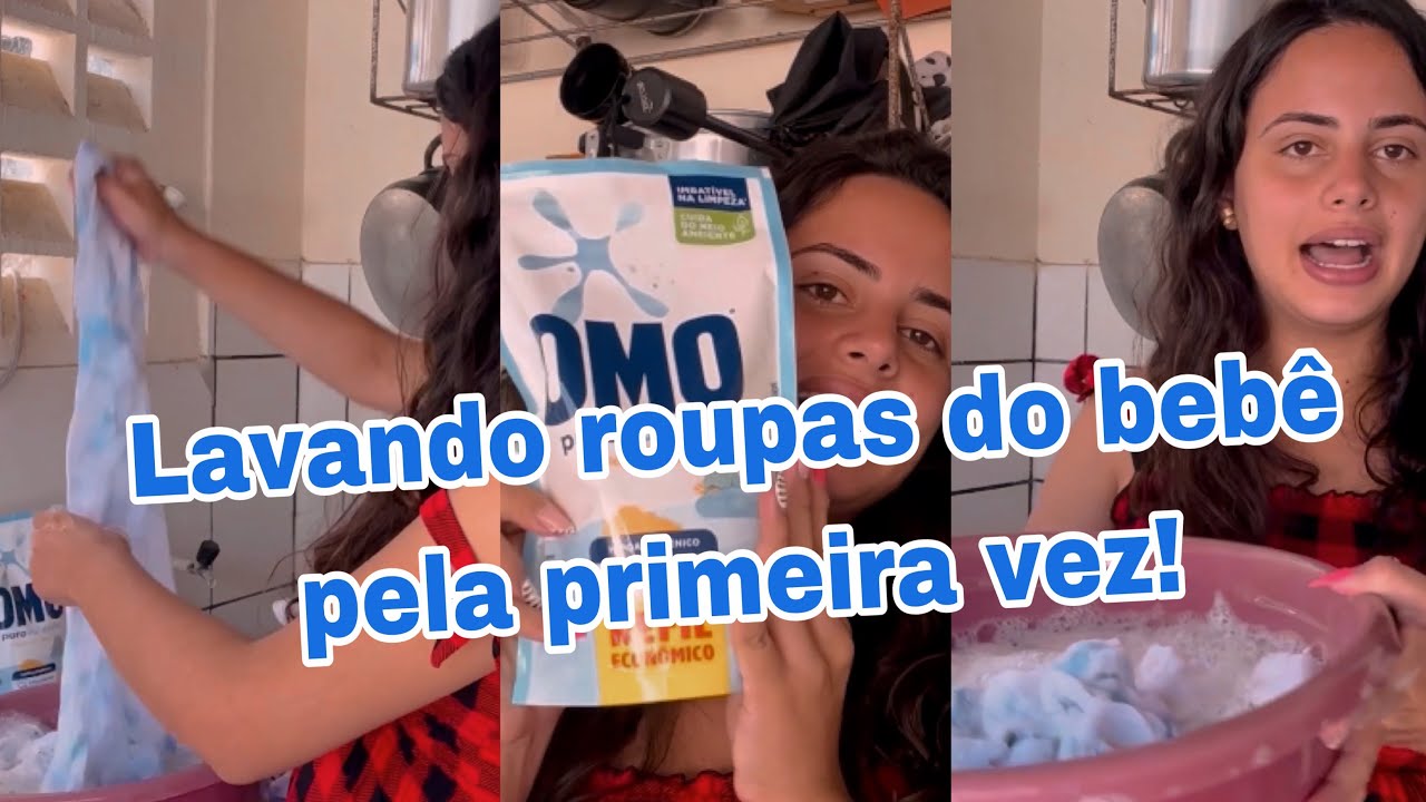Lavando roupinhas de bebê/ sabão para lavar roupas de bebê/ primeira vez lavando roupa de bebê…