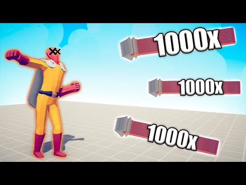 1000x OVERPOWERED SPEAR THROWER vs UNITS - TABS | Totally Accurate Battle Simulator 2023