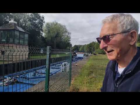 Sprotbrough Lock. The HUGE Exol Pride barge goes in & out on 12 September 2024.