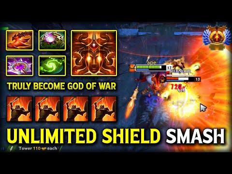 UNLIMITED SHIELD SMASH Offlane Mars | Refresher Orb + OC Build Truly Become GOD OF WAR Dota 2