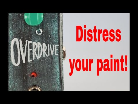 Distress paint on your DIY effect pedal. Distressing metal Tutorial.