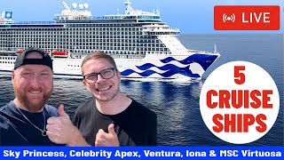SHIPS TV -  Special Guest Cruise Monkeys and 5 Crusie Ships Departing (LIVE)