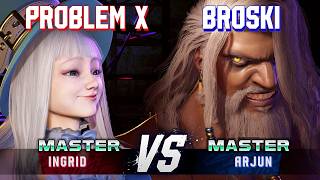 SF6 ▰ PROBLEM X (Ingrid) vs BROSKI (Arjun) ▰ High Level Gameplay
