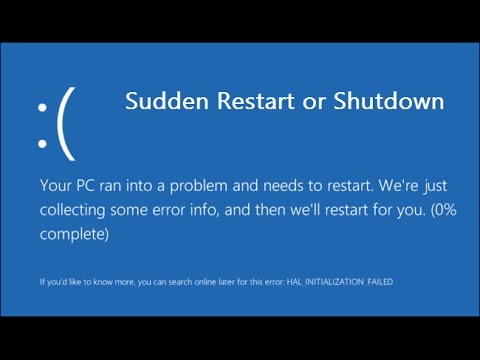 How to Fix Sudden Restart/Shutdown Problem in Windows 10/8.1/7