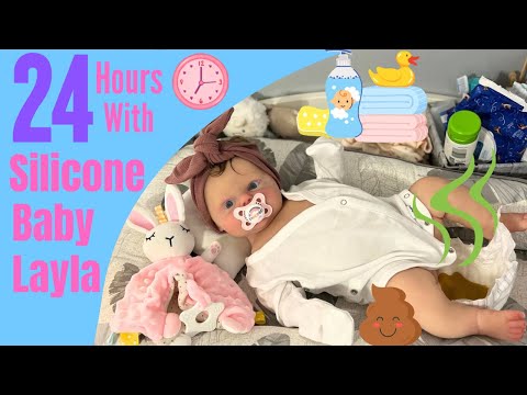 Day In The Life of Layla🌞🌛Diaper Drama & Bath-Time Bliss 🛁 #reborndolls #ditl #siliconebaby