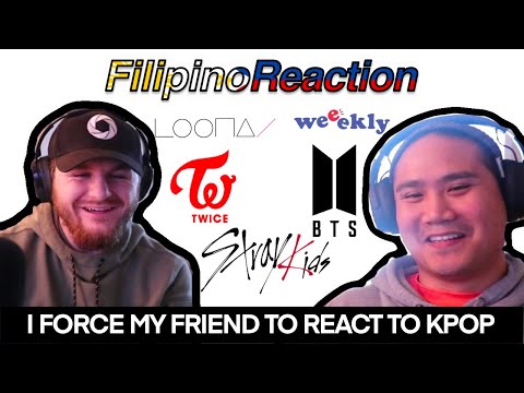 I FORCE MY FRIEND TO REACT TO KPOP (Stray Kids, Loona, Twice, BTS, Weeekly)