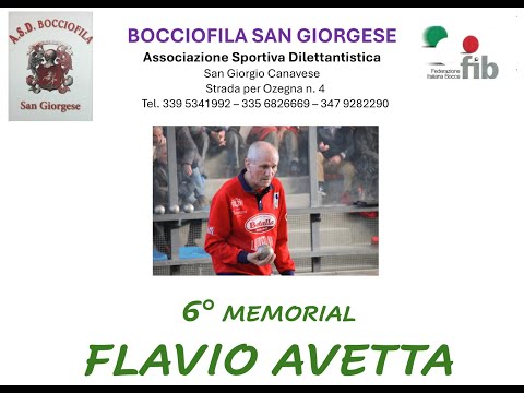 Bocce : Programma 6° Memorial Flavio Avetta - Bocciofila Sangiorgese 3/4 Gennaio 2026