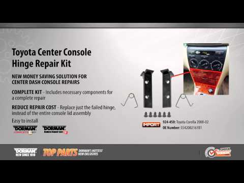 Highlighted part: center console hinge repair kit for select Toyota Corolla models