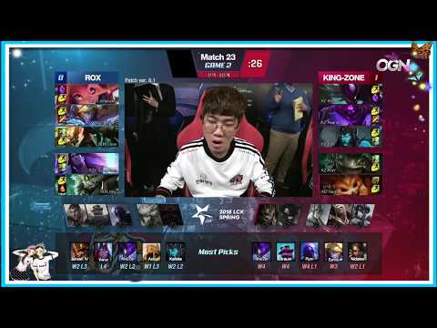 [LCK SPRING 2018 WEEK 3 DAY 2] King-zone DragonX vs Rox Tigers - GAME 2 (31/01/2018).