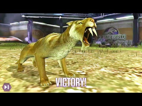 THYLACOSMILUS VS PROCOPTODON IN JW | Jurassic World The Game - Cenozoic battle gameplay 