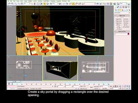 3DStudio MAX - Mental Ray / Sky Portal (3DS Max Video Tutorials)